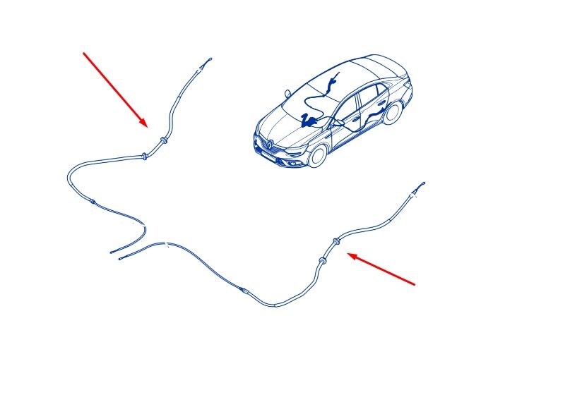 Megane 4-IV El Fren Teli (Halatı) Adet (2016-2024) 364009740R -Renault Mais