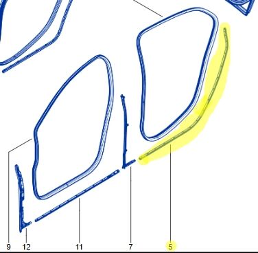 Megane 4-IV Sol Arka Kapı Toz Fitili (2020-2024) 828314012R - Renault Mais