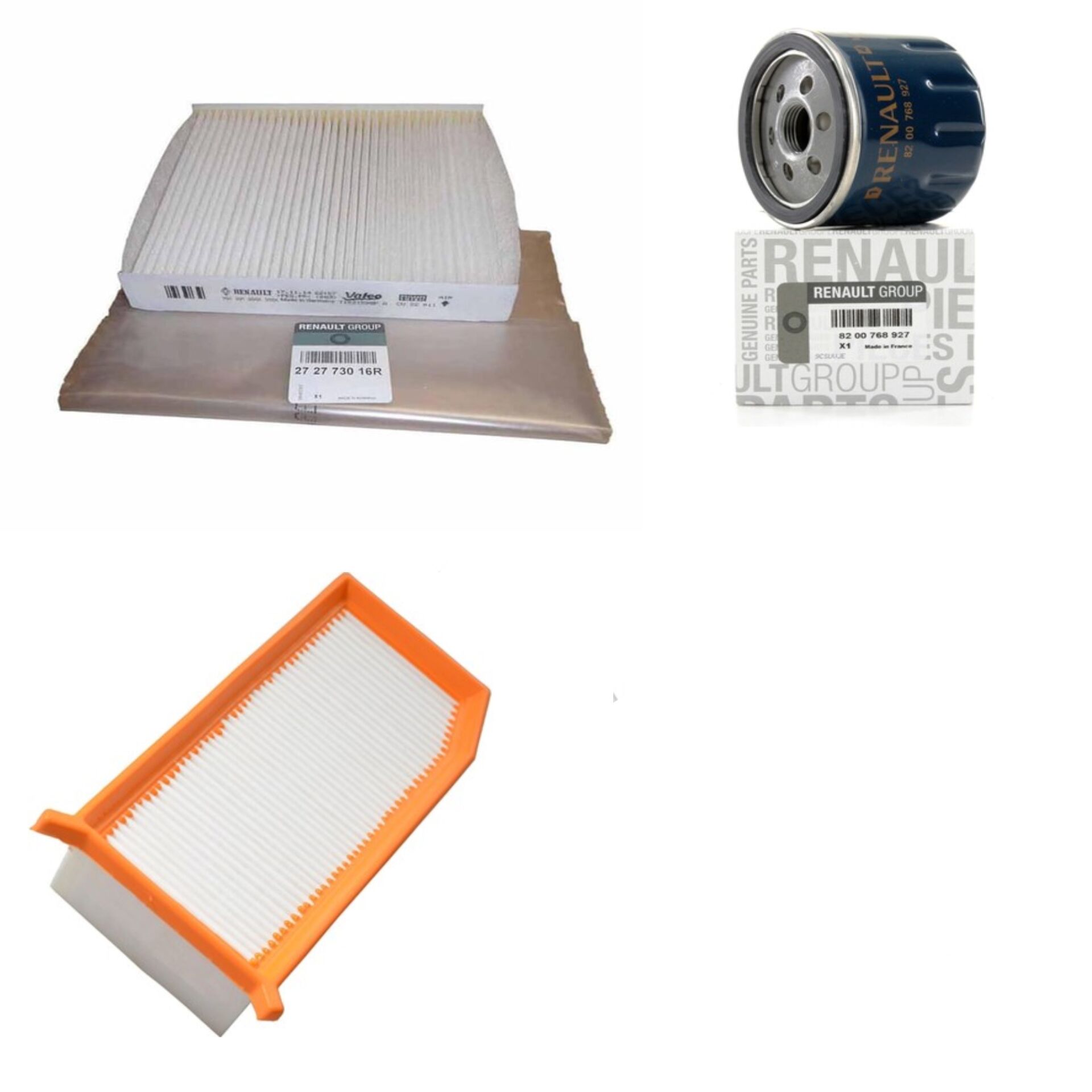 2394242 RENAULT Clio Clio 2-II Symbol Joy Filtre Bakım Seti 1.5 Dci K9K (2013-2020) (Yağ+Hava+Polen Filtre) OEM 2394242 Oto Mavili