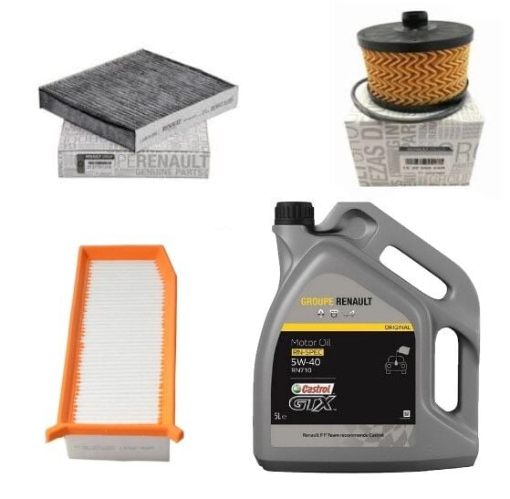 Logan Sandero 2-II Yağ Bakım Seti 0.9 Tce H4B-1.2 Tce H5F(13-20)(Motor Yağı+Yağ+Hava+ Polen Filtre
