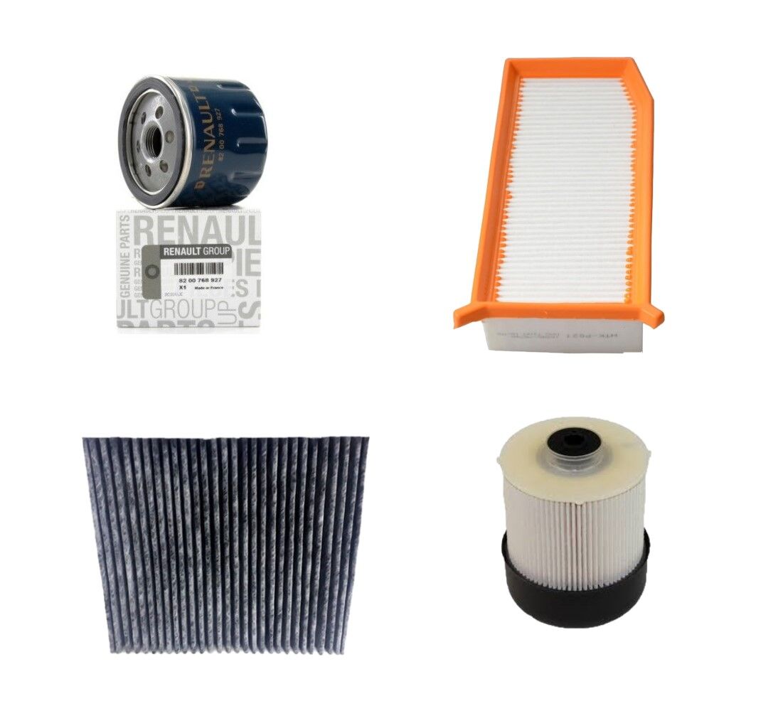 Logan 2-II Sandero 2-II Filtre Bakım Seti 1.5 Dci K9K (2013-2020) (Yağ+Hava+Polen+Mazot Filtre)