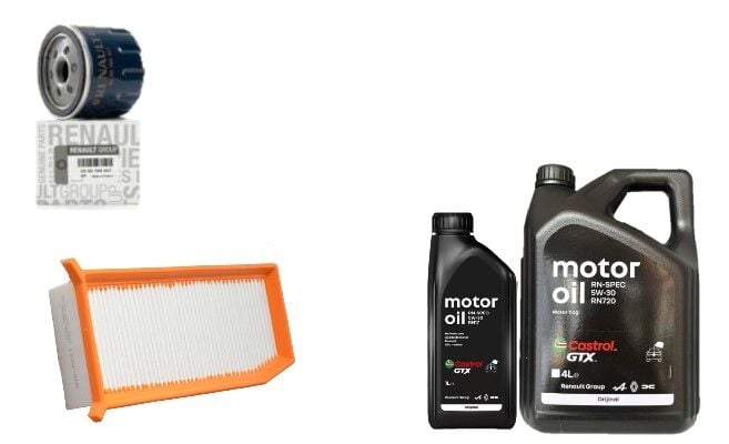 Lodgy Dokker Yağ Bakım Seti 1.5 Dci K9K (2013-2020) (Motor Yağı+Yağ+ Hava Filtre)