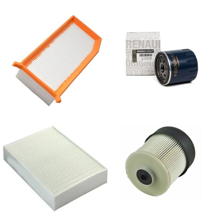 Duster 1-I Filtre Bakım Seti 1.5 Dci K9K (2013-2017) (Yağ+ Hava+Polen+Mazot Filtre)