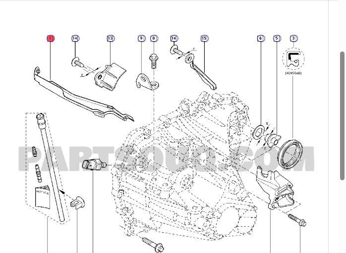 321073230R DACIA Logan Logan 2-II Sandero 2-II Vites Yağlama Oluğu (2013-2020) 321073230R -Renault Mais OEM 321073230R Oto Mavili
