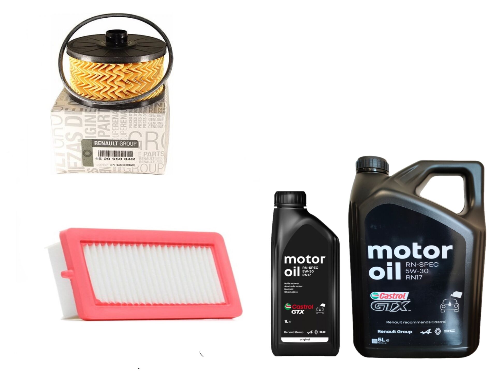 Clio 5-V Captur 2-II Yağ Bakım Seti 1.3 Tce H5H 2020-> (Motor Yağı+Yağ+Hava Filtre )