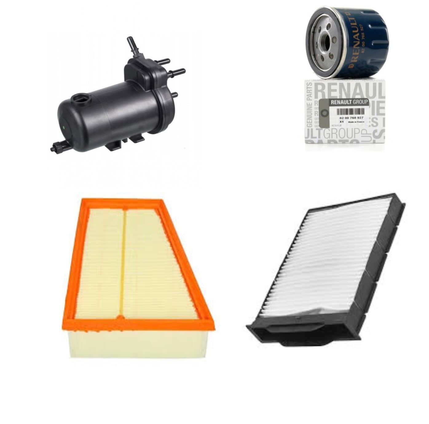 Megane 2-II Filtre Bakım Seti 1.5 Dci K9K (2003-2010) (Yağ+Hava+Polen+ Mazot Filtre)