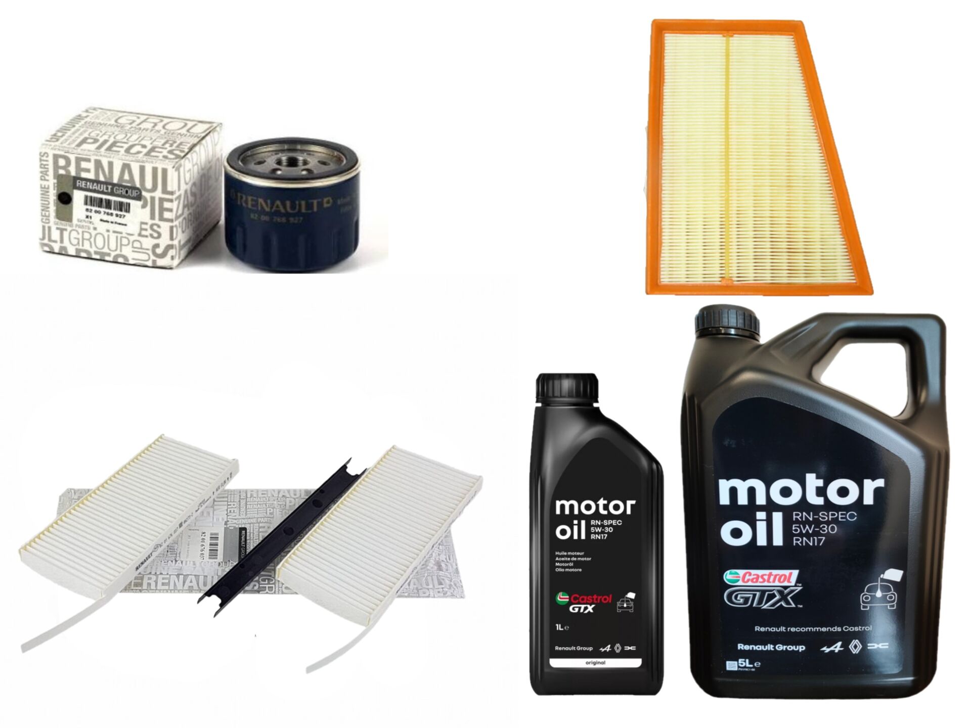 Kangoo 3-III Yağ Bakım Seti 1.5 Dci K9K  (2013-2020) (Motor Yağı+Yağ+Hava+Polen Filtre )