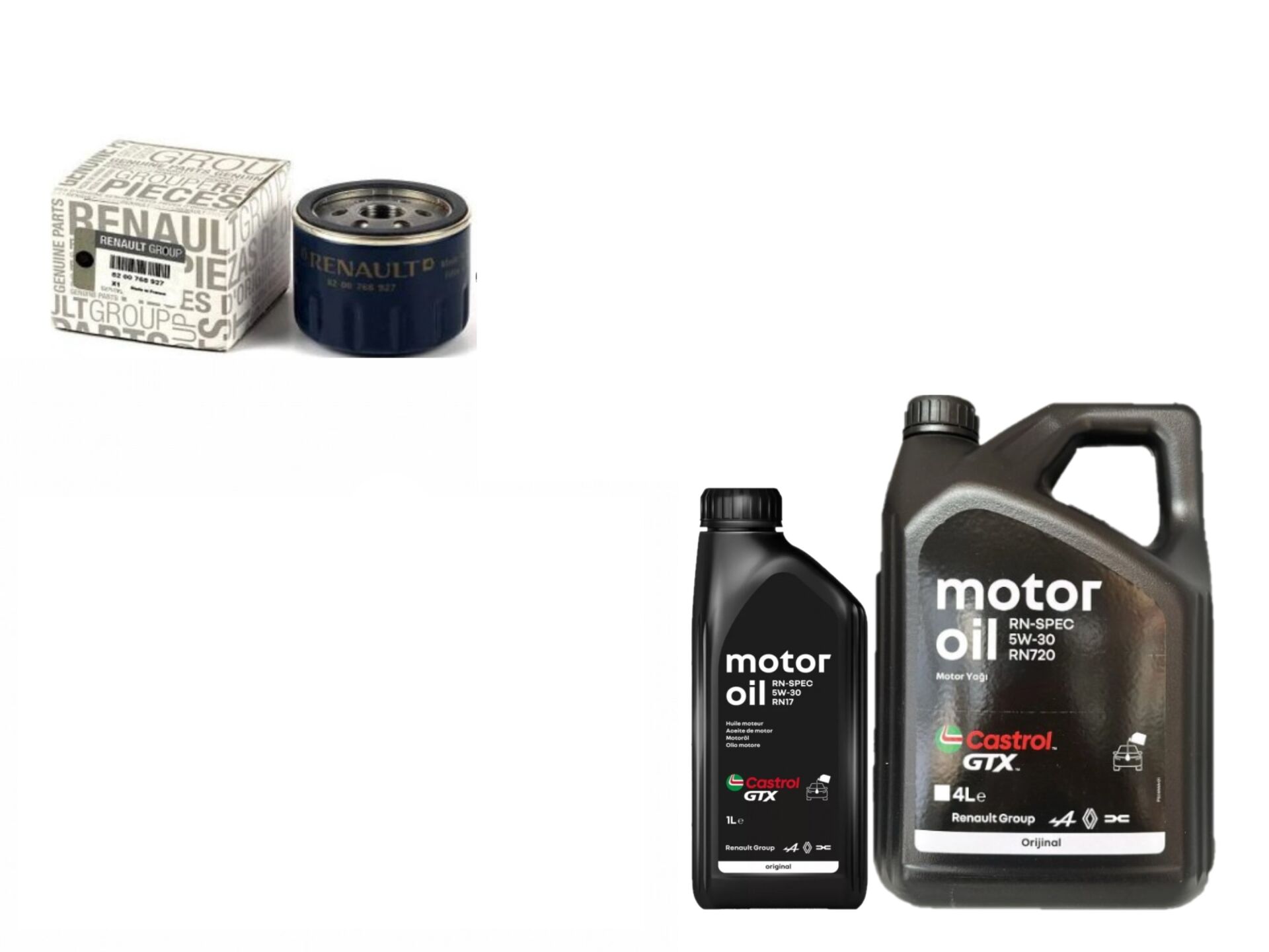 Kangoo 3-III Yağ Bakım Seti 1.5 Dci K9K  (2013-2020) (Motor Yağı+Yağ Filtre )