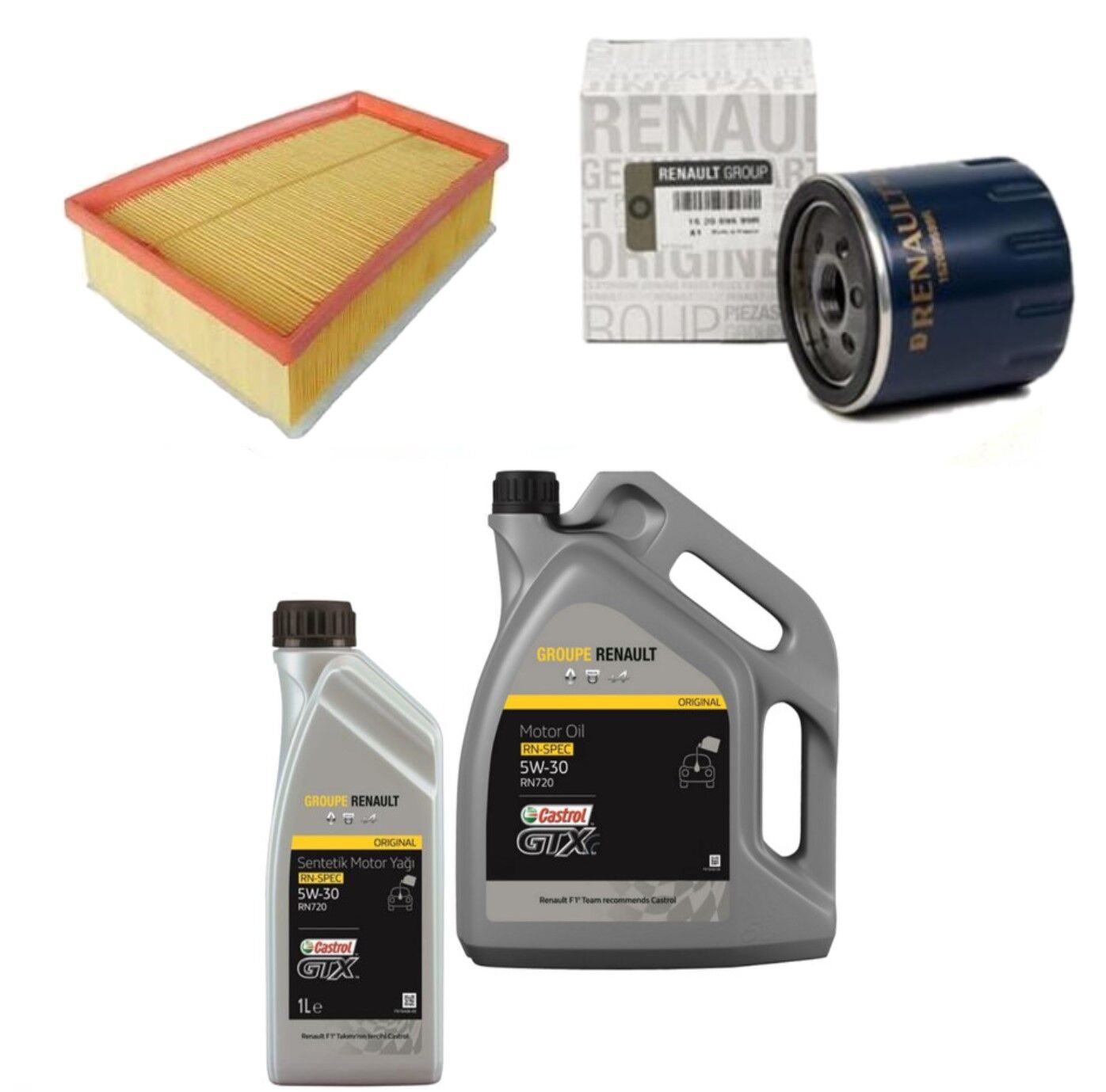 Megane 4-IV Talisman Yağ Bakım Seti 1.5 Dci K9K 2016-> (Motor Yağı+Yağ+Hava Filtre )