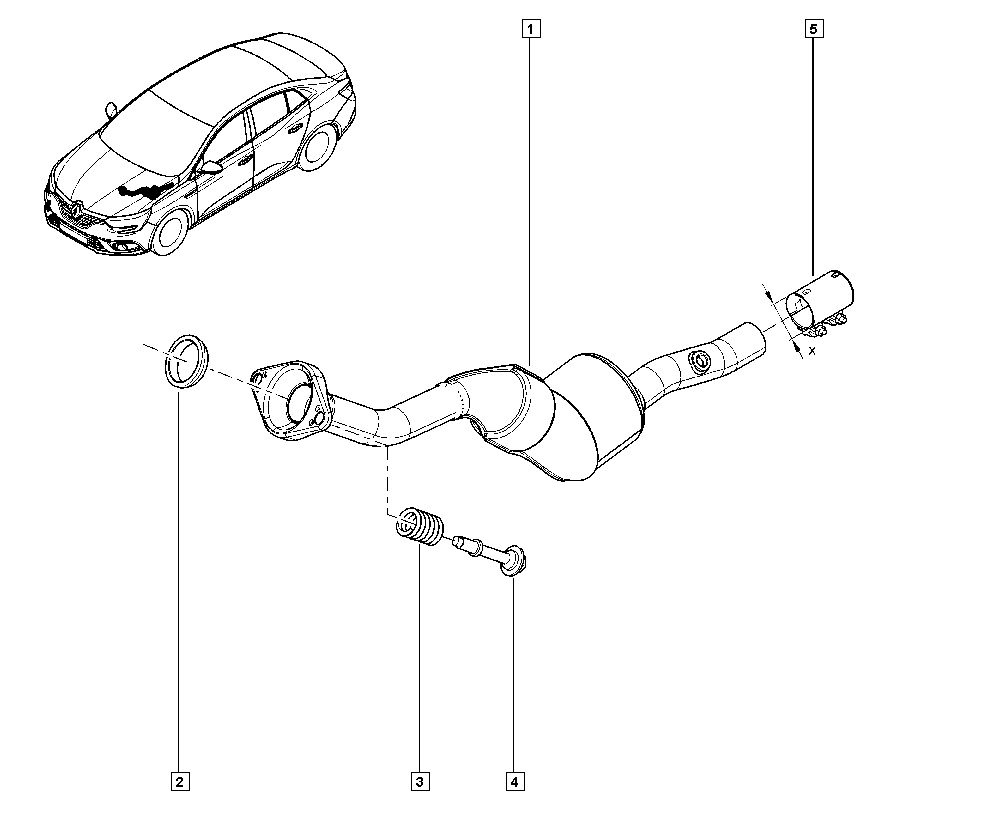 208001435R RENAULT Megane Megane 4-IV Egzos Borusu 208001435R -Renault Mais OEM 208001435R Oto Mavili