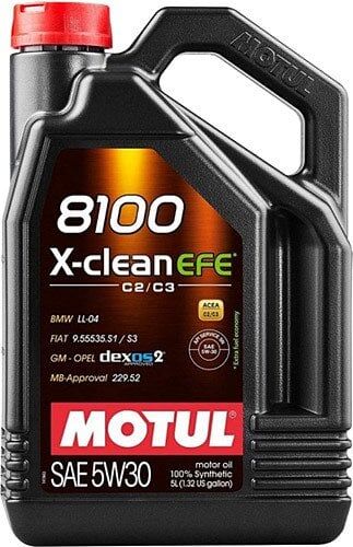 1769058864 RENAULT Motul Motor Yağı 5W/30 X-CleanEFE Partiküllü (5 LT) -Motul OEM 1769058864 Oto Mavili