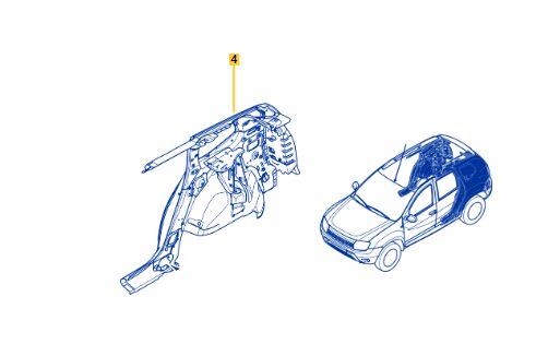 781006159R DACIA Duster Duster 1-I Arka Sağ Çamurluk (2010-2017) 781006159R -Renault Mais OEM 781006159R Oto Mavili