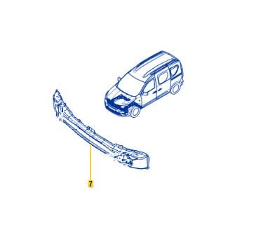 Express Combi Ön Tampon U Demiri (Uç Kuşak) 2020-> 752105051R -Renault Mais