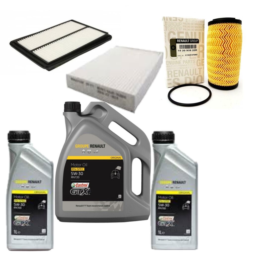 Kadjar Yağ Bakım Seti 1.6 Dci R9M (2013-2022) (Motor Yağı+Yağ +Hava + Polen Filtre)