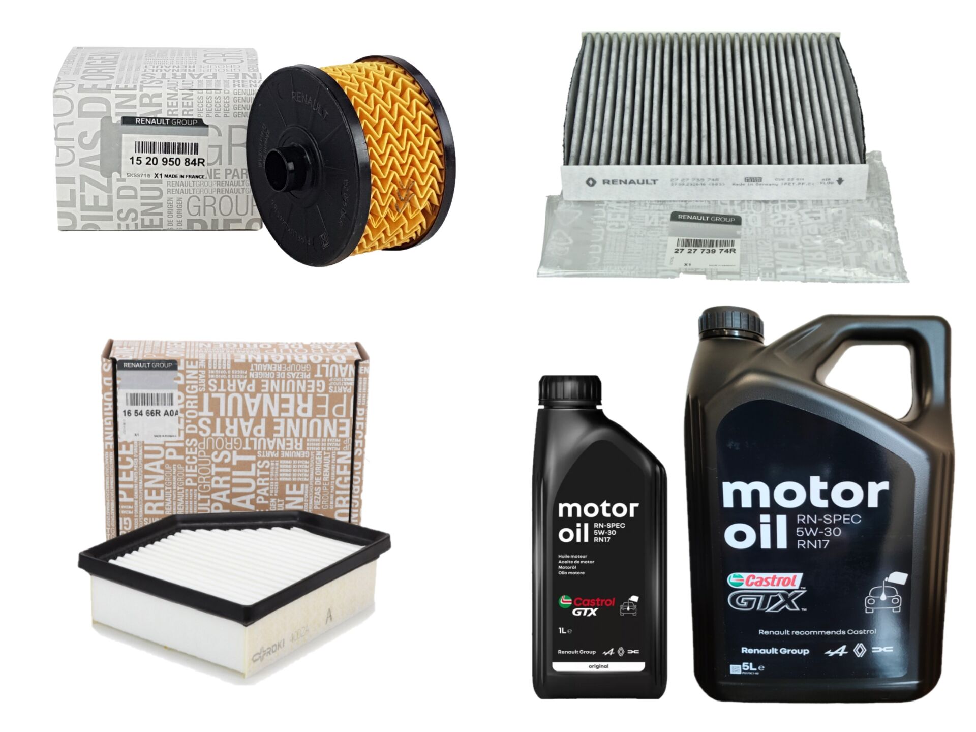 Austral Yağ Bakım Seti 1.3 Tce H5H (Motor Yağı+Yağ+Hava+Polen Filtresi)