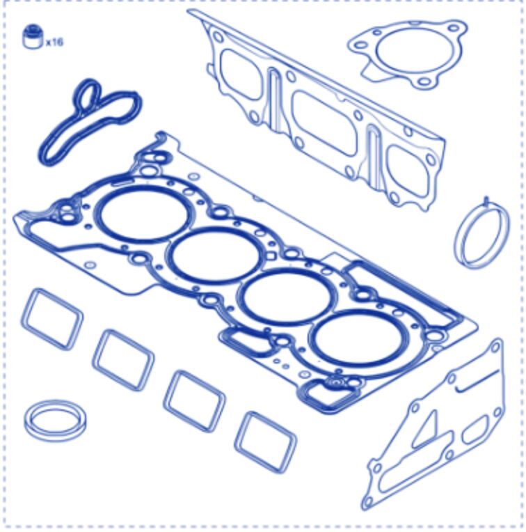 Taliant Sandero 3-III Motor Üst Conta Takımı (Silindir Conta Dahil) 1.3 Tce H5H 101013014R -Mais