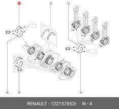 Megane 4-IV Ana Yatak 1.3 Tce H5H Adet (2020-2024) 122157852R -Renault Mais