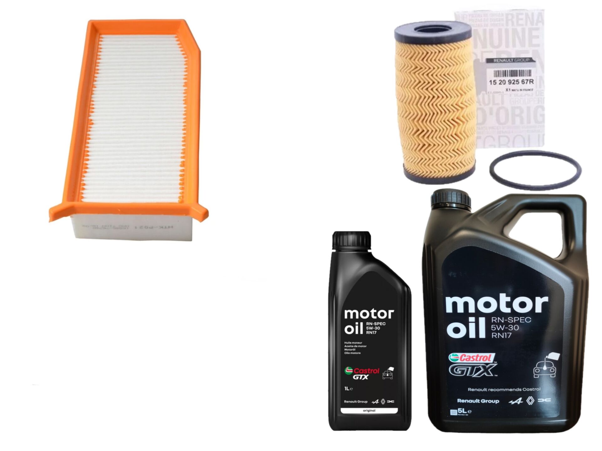 Duster 2-II Yağ Bakım Seti 1.5 Dci K9K 2018-> (Motor Yağı+Yağ + Hava Filtresi )