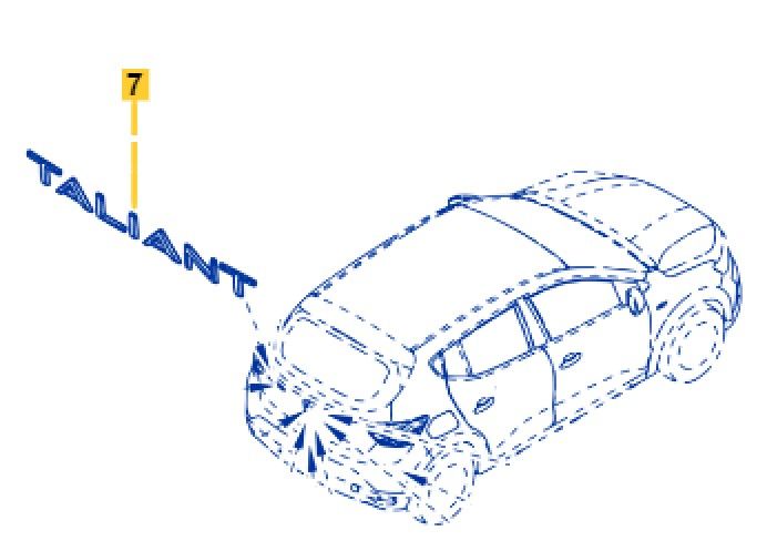 Taliant Arka Yazı (Monogram) 908924971R -Renault Mais